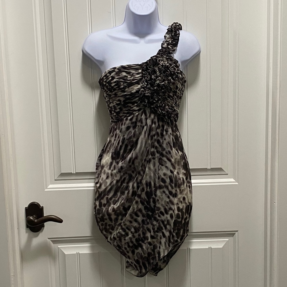 BCBG Leopard Print Cocktail Dress Size 0